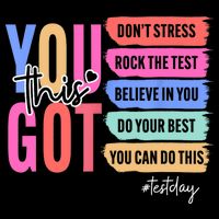 You Got This Don'T Stress Rock The Test Test Day Student 16 in Basic Backpack