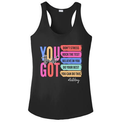 You Got This Don'T Stress Rock The Test Test Day Student Ladies PosiCharge Competitor Racerback Tank
