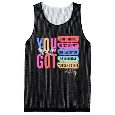 You Got This Don'T Stress Rock The Test Test Day Student Mesh Reversible Basketball Jersey Tank