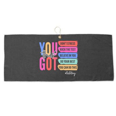 You Got This Don'T Stress Rock The Test Test Day Student Large Microfiber Waffle Golf Towel