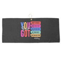You Got This Don'T Stress Rock The Test Test Day Student Large Microfiber Waffle Golf Towel