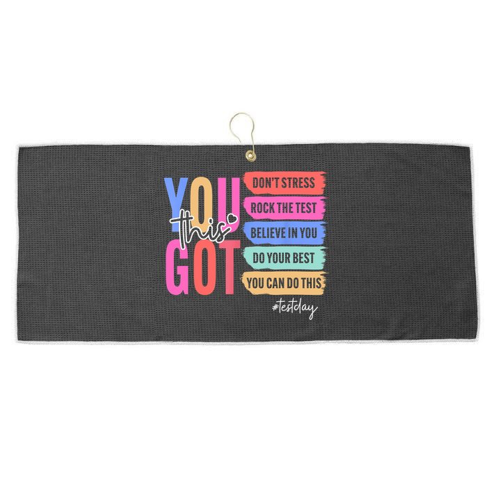 You Got This Don'T Stress Rock The Test Test Day Student Large Microfiber Waffle Golf Towel