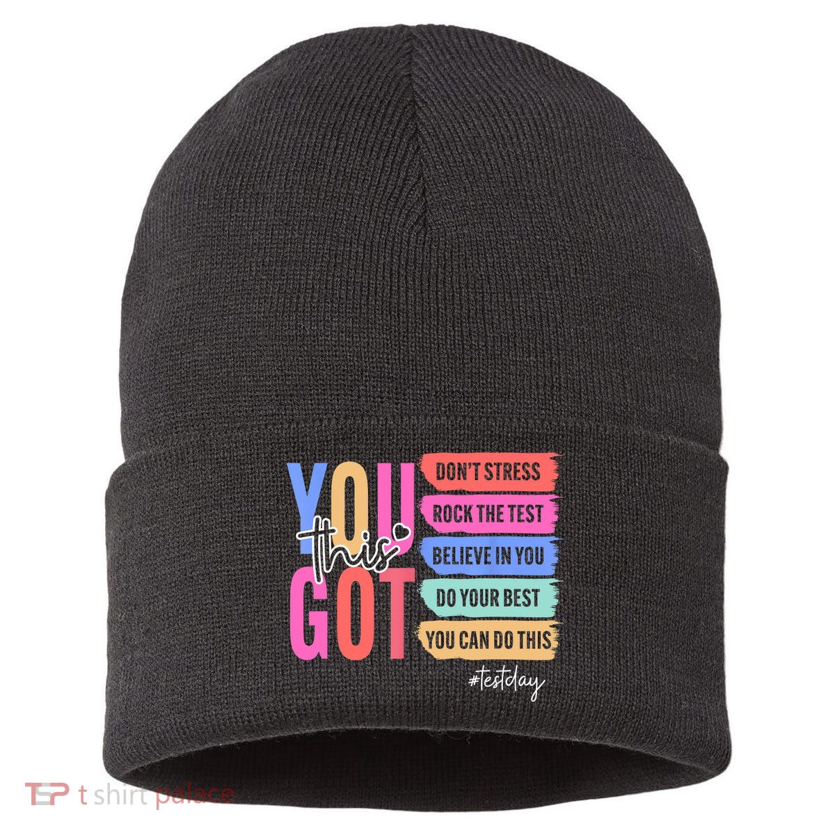 You Got This Don'T Stress Rock The Test Test Day Student Sustainable Knit Beanie