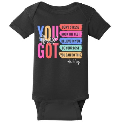 You Got This Don'T Stress Rock The Test Test Day Student Baby Bodysuit