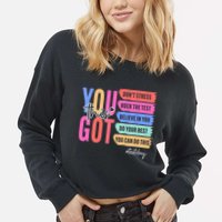 You Got This Don'T Stress Rock The Test Test Day Student Cropped Pullover Crew