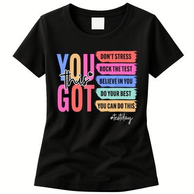You Got This Don'T Stress Rock The Test Test Day Student Womens T-Shirt
