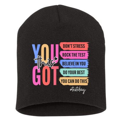 You Got This Don'T Stress Rock The Test Test Day Student Short Acrylic Beanie