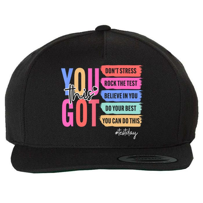 You Got This Don'T Stress Rock The Test Test Day Student Wool Snapback Cap