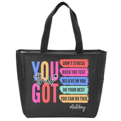You Got This Don'T Stress Rock The Test Test Day Student Zip Tote Bag