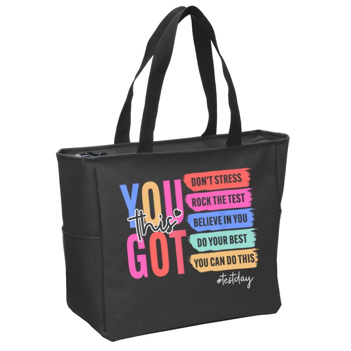 You Got This Don'T Stress Rock The Test Test Day Student Zip Tote Bag