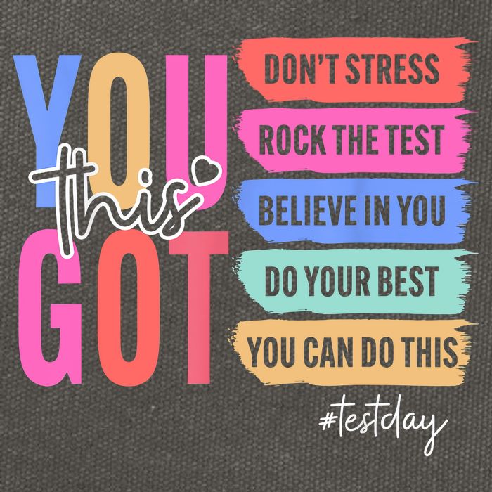 You Got This Don'T Stress Rock The Test Test Day Student Cotton Canvas Backpack