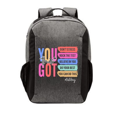 You Got This Don'T Stress Rock The Test Test Day Student Vector Backpack