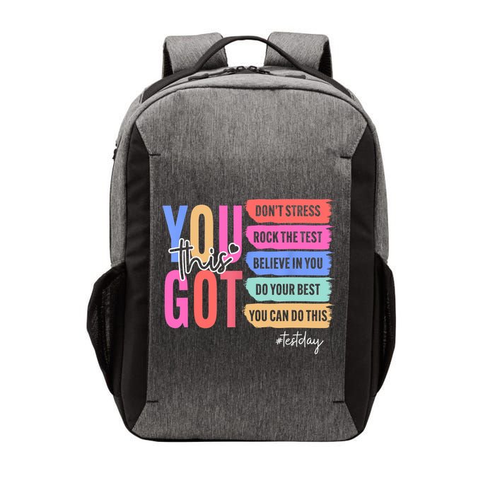 You Got This Don'T Stress Rock The Test Test Day Student Vector Backpack