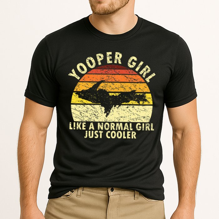 Yooper Girl Upper Peninsula Retro Upper Michigan Cooling Performance Crew T-Shirt