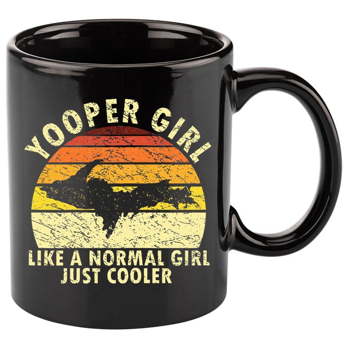 Yooper Girl Upper Peninsula Retro Upper Michigan 11oz C Handle Ceramic Mug