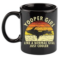 Yooper Girl Upper Peninsula Retro Upper Michigan 11oz C Handle Ceramic Mug