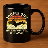 Yooper Girl Upper Peninsula Retro Upper Michigan 11oz C Handle Ceramic Mug