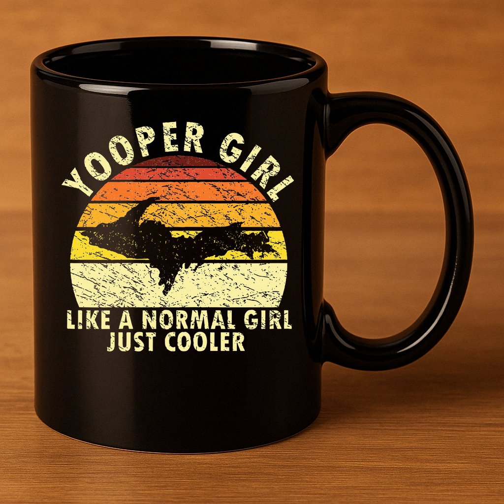 Yooper Girl Upper Peninsula Retro Upper Michigan 11oz C Handle Ceramic Mug