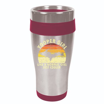 Yooper Girl Upper Peninsula Retro Upper Michigan 16oz Travel Tumbler