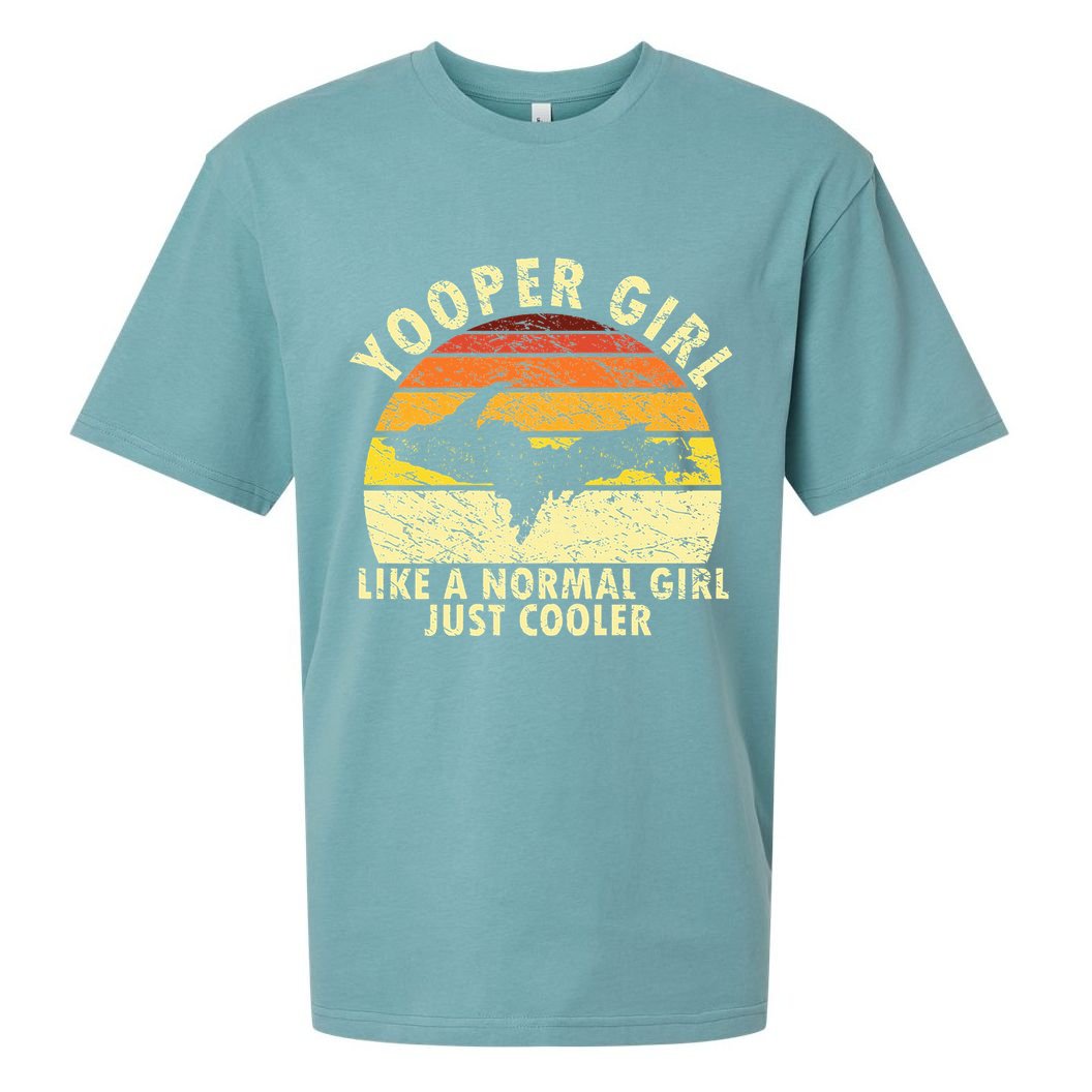 Yooper Girl Upper Peninsula Retro Upper Michigan Sueded Cloud Jersey T-Shirt