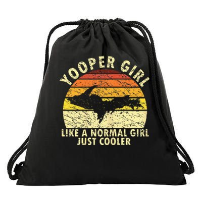 Yooper Girl Upper Peninsula Retro Upper Michigan Drawstring Bag