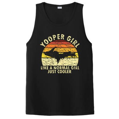 Yooper Girl Upper Peninsula Retro Upper Michigan PosiCharge Competitor Tank