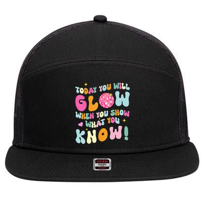 You Glow When You Show What You Know 7 Panel Mesh Trucker Snapback Hat