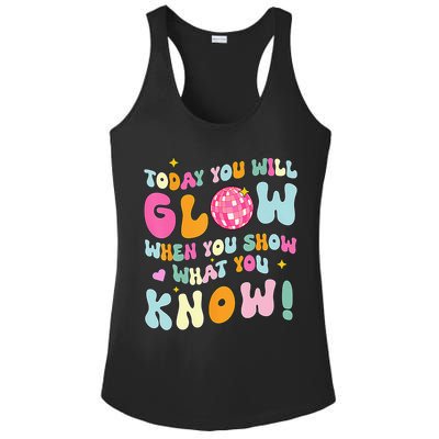 You Glow When You Show What You Know Ladies PosiCharge Competitor Racerback Tank