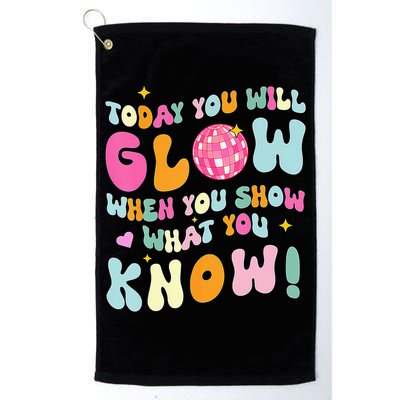 You Glow When You Show What You Know Golf Towel