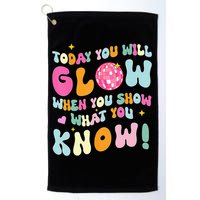 You Glow When You Show What You Know Golf Towel