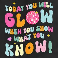 You Glow When You Show What You Know Golf Towel