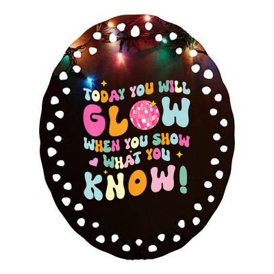 You Glow When You Show What You Know Ceramic Oval Ornament