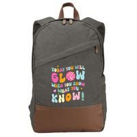 You Glow When You Show What You Know Cotton Canvas Backpack