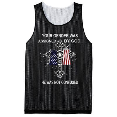 Your Gender Was Assigned By God He Was Not Confused Mesh Reversible Basketball Jersey Tank