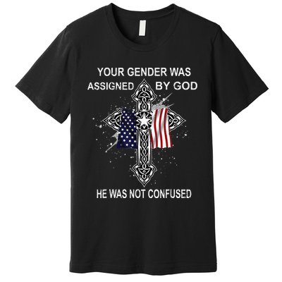 Your Gender Was Assigned By God He Was Not Confused Premium T-Shirt