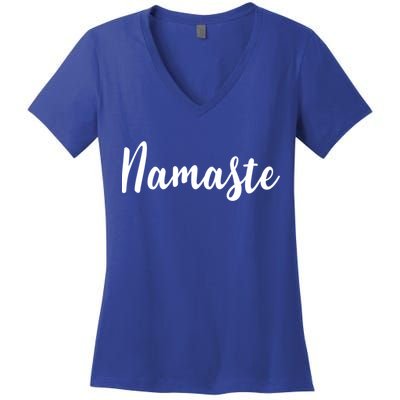 Yoga Greeting Yogi Yogini Yoga Teacher Namaste Gift Women's V-Neck T-Shirt