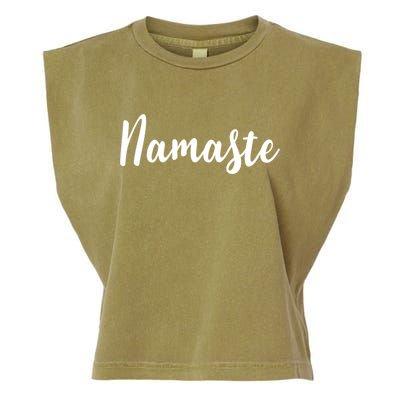 Yoga Greeting Yogi Yogini Yoga Teacher Namaste Gift Garment-Dyed Women's Muscle Tee