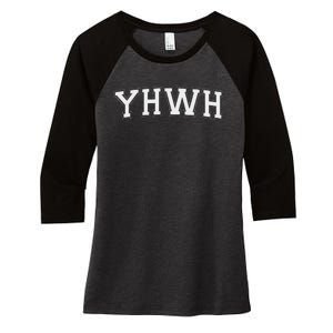 Yhwh God Yahweh Women's Tri-Blend 3/4-Sleeve Raglan Shirt