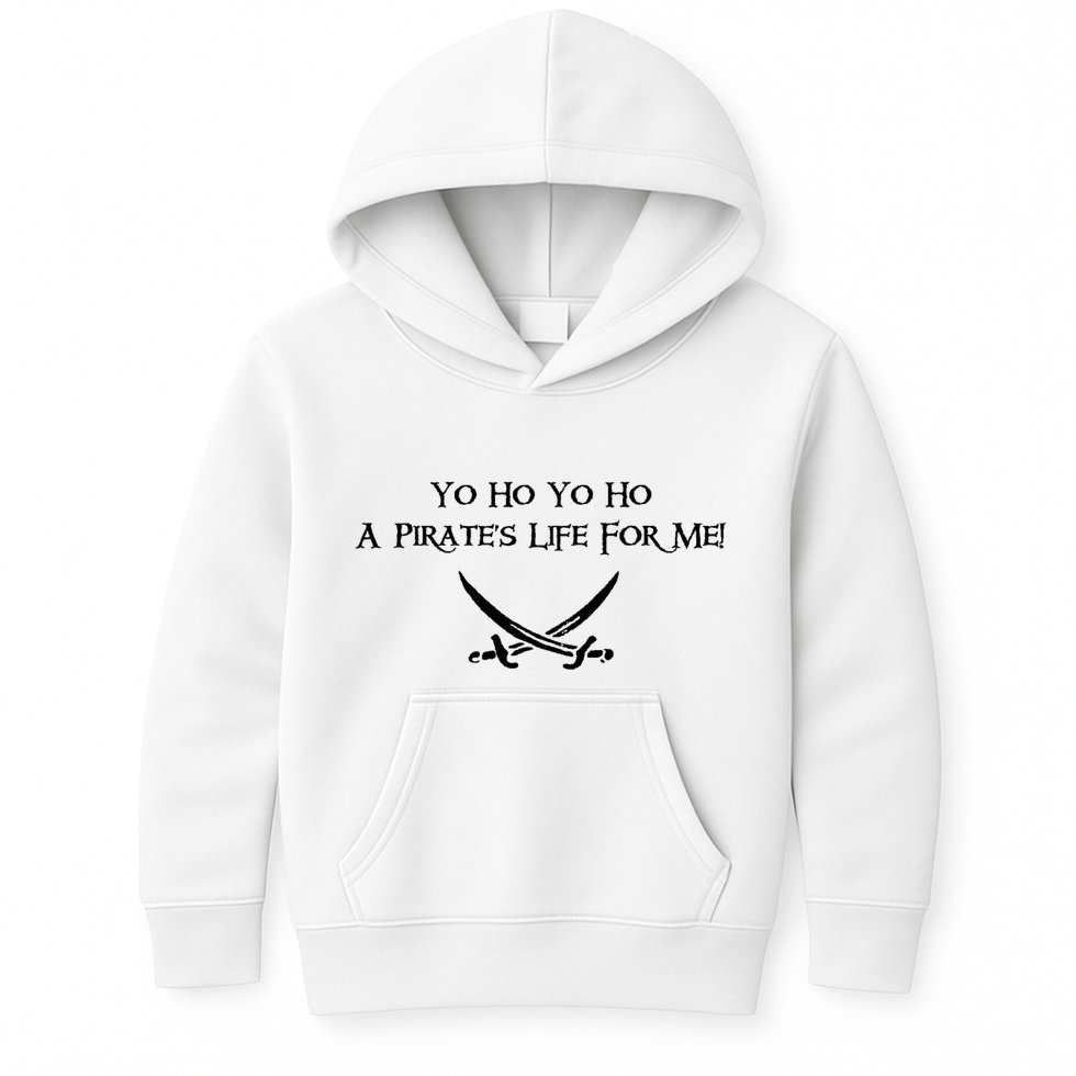 Yo Ho A Pirates Life For Me! Kids Hoodie