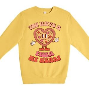 You Have A Pizza Of My Heart Pizza Lover Valentine's Day Gift Premium Crewneck Sweatshirt