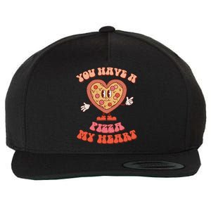 You Have A Pizza Of My Heart Pizza Lover Valentine's Day Gift Wool Snapback Cap