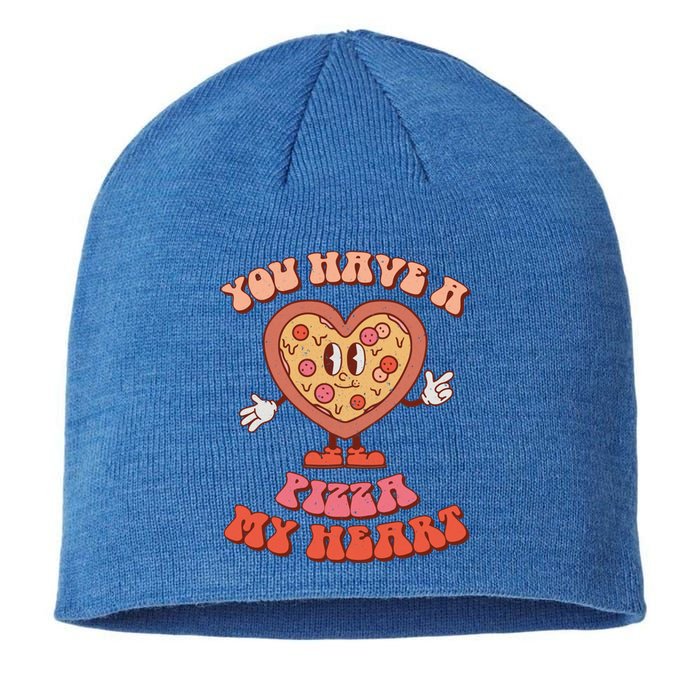 You Have A Pizza Of My Heart Pizza Lover Valentine's Day Gift Sustainable Beanie