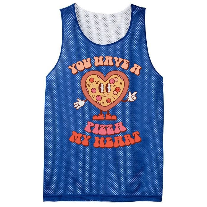 You Have A Pizza Of My Heart Pizza Lover Valentine's Day Gift Mesh Reversible Basketball Jersey Tank