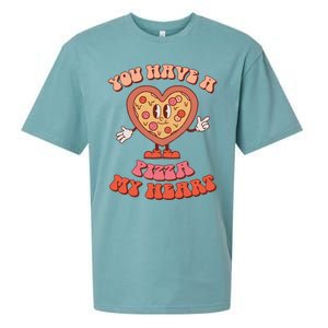 You Have A Pizza Of My Heart Pizza Lover Valentine's Day Gift Sueded Cloud Jersey T-Shirt