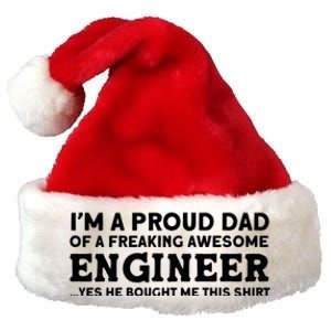 Yes He Bought Me This Engineer Dad Cool Gift Premium Christmas Santa Hat