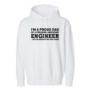 Yes He Bought Me This Engineer Dad Gift Garment-Dyed Fleece Hoodie