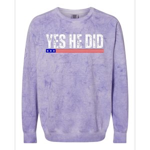 Yes He Can And Yes He Did Colorblast Crewneck Sweatshirt