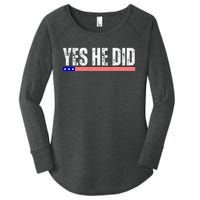 Yes He Can And Yes He Did Vintage Women's Perfect Tri Tunic Long Sleeve Shirt