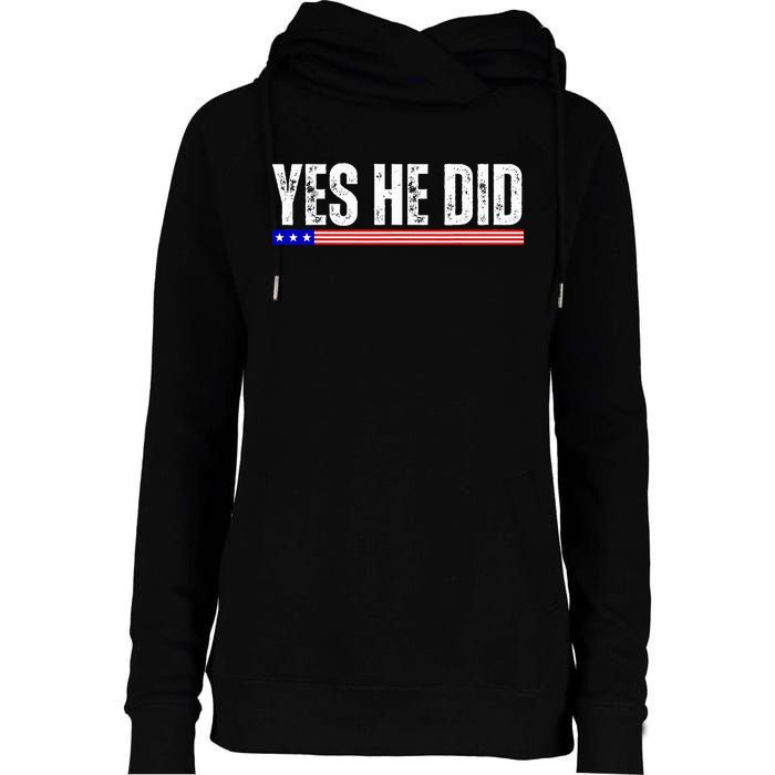 Yes He Can And Yes He Did Vintage Womens Funnel Neck Pullover Hood