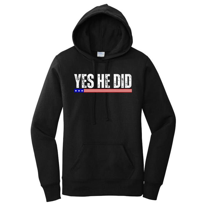 Yes He Can And Yes He Did Vintage Women's Pullover Hoodie